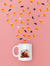 Vintage Pumpkin Mugs, Creepy Halloween Pumpkin Printed Coffee Mug, Scary Halloween Ceramic Cups, Fall Ice Coffee Mugs, Halloween Party Gifts