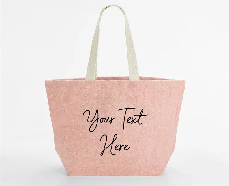 Personalised Name Printed Tote Bag, Custom Printed Bag For Womens, Bachelorette Party Gifts for Bridesmaids, Classic Traveling Bag For Her