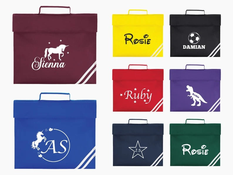 Customized Printed Book Bag, Classic School Book Bag, Personalized Football Dinosaur Stars and Name Printed Bag, Starting School Kids Gift