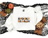 Retro Spooky Season Sweatshirt, Embroidered Autumn Fall Halloween Jumpers, Autumn Clothing, Fall Sweater, Halloween Sweater, Halloween Gifts