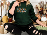 Retro Spooky Season Sweatshirt, Embroidered Autumn Fall Halloween Jumpers, Autumn Clothing, Fall Sweater, Halloween Sweater, Halloween Gifts