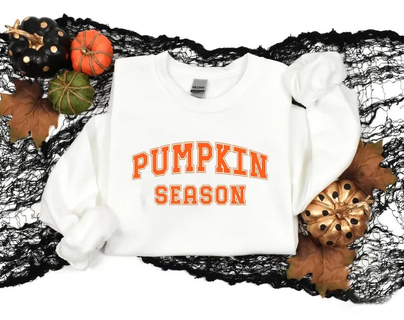 Retro Pumpkin Season Jumper, Fall Halloween Sweatshirt, Autumn Fall Men Woman Crewneck Sweaters, Thanksgiving Gifts For Her, Halloween Gifts