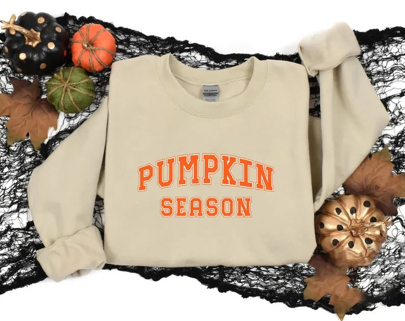 Retro Pumpkin Season Jumper, Fall Halloween Sweatshirt, Autumn Fall Men Woman Crewneck Sweaters, Thanksgiving Gifts For Her, Halloween Gifts