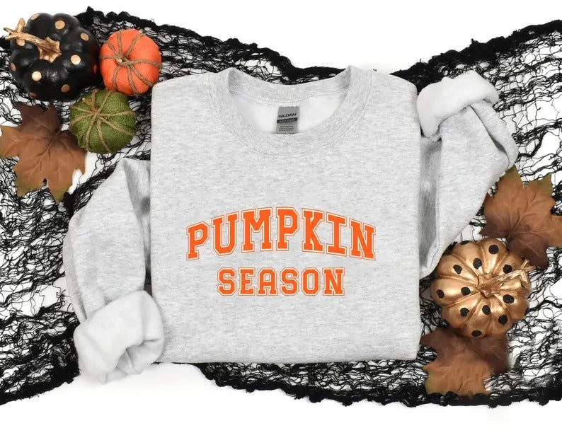 Retro Pumpkin Season Jumper, Fall Halloween Sweatshirt, Autumn Fall Men Woman Crewneck Sweaters, Thanksgiving Gifts For Her, Halloween Gifts