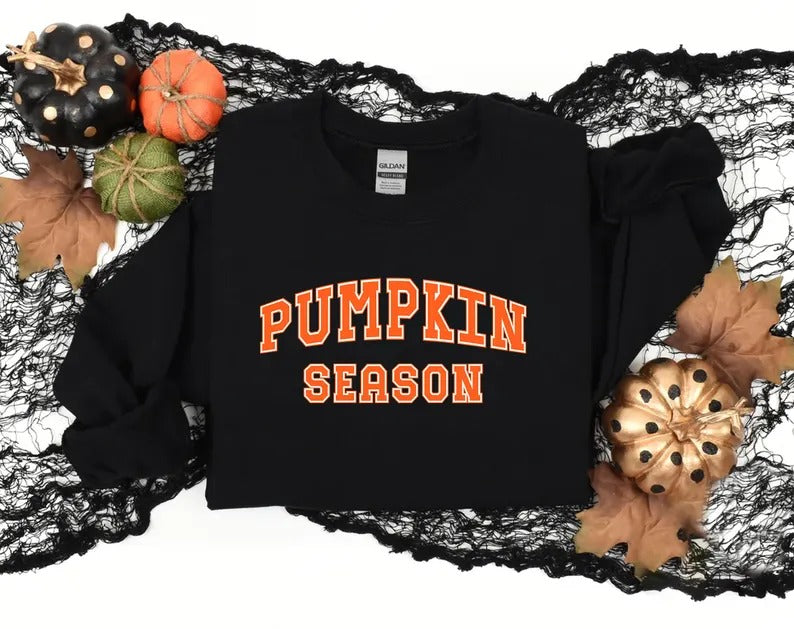 Retro Pumpkin Season Jumper, Fall Halloween Sweatshirt, Autumn Fall Men Woman Crewneck Sweaters, Thanksgiving Gifts For Her, Halloween Gifts