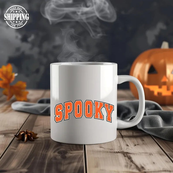 Spooky Halloween Mug, Retro Spooky Season Coffee Mug, Halloween Ceramic Printed Cups, Autumn Fall Coffee Lovers Mug, Halloween Party Gifts