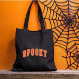 Spooky Season Printed Tote Bags, Retro Halloween Spooky Season Bags, Cotton Shopping Bags, Stay Spooky Tote Bag, Halloween Gift from Husband