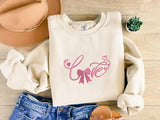 Embroidered Love Coquette Sweatshirt, Love Coquette Bow Valentine Sweatshirt, Valentines Day Couple Matching Jumper, Valentines Gift for Her