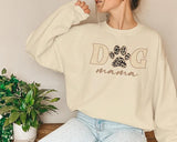 Dog Mama Sweatshirt, Dog Mom Crewneck for Her, Dog Paw Leopard Art Printed Sweater, Gift for Dog Lovers, Mama Sweatshirt, Mother's Day Gifts