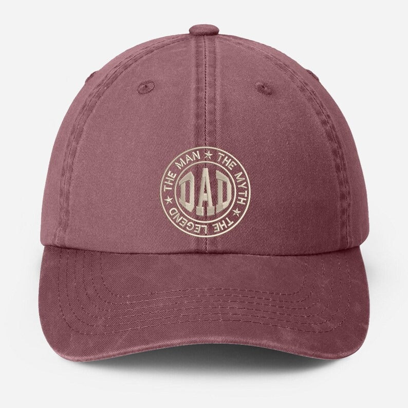 The Man Dad Embroidered Hat, The Mighty Vintage Baseball Dad Hat, The Legend My Dad Hat, Best Dad Birthday Gifts, Gift for Grandfather