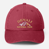 Denali National Park Embroidered Cap, Vintage Camping Dad Hat, National Park Baseball Hat, Nature Theme Mountain Hiking Hat, Gift for Him