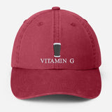Vitamin G Pint Baseball Cap, Vintage G Mens Embroidered Cap, Dad Hat Adjustable Beer Stout Hat, Mens Vitamin Baseball Cap, Boyfriend Gifts