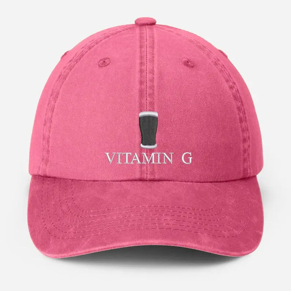 Vitamin G Pint Baseball Cap, Vintage G Mens Embroidered Cap, Dad Hat Adjustable Beer Stout Hat, Mens Vitamin Baseball Cap, Boyfriend Gifts