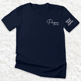 Personalised Papa Embroidered Shirt, Custom Kids Name On Sleeve T-Shirt, Dad Est Year Tee Tops, Funny Gift For Husband, Father's Day Gift