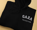 Palestine Gaza Full Zip Hoodie, Embroidered Palestine Name Monogrammed Hoody, Palestine Embroidery Full Zip Hoodie, Adults Unisex Zip Jumper