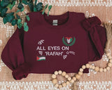 All Eyes On Rafah Palestine Sweatshirt, Palestine Heart Flag Crewneck Sweater, Palestine Jumpers, Adults Sizes Sweaters