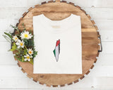 Palestine Flag Map Sweater, Palestine Embroidery Crewneck Sweatshirt, Adults Unisex Jumper, Palestine Clothing