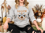 Salem Massachusetts Embroidered Sweatshirt, Halloween Trendy Autumn Crewneck, Vintage Salem Sweatshirt, Spooky Season Unisex Sweatshirt