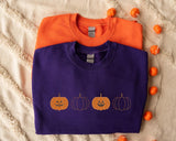 Embroidered Pumpkin Sweatshirt, Halloween Fall Jumper, Jack-o-Lantern Sweatshirt, Halloween Embroidered Sweater, Spooky Season Fall Outfits