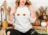 Embroidered Pumpkin Sweatshirt, Halloween Fall Jumper, Jack-o-Lantern Sweatshirt, Halloween Embroidered Sweater, Spooky Season Fall Outfits