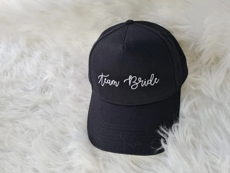 Embroidered Team Bride Baseball Cap, Future Mrs Summer Vintage Hat, Low Profile Bride Anniversary Hat, 6 Panel Snapback Hat Gifts for Bride