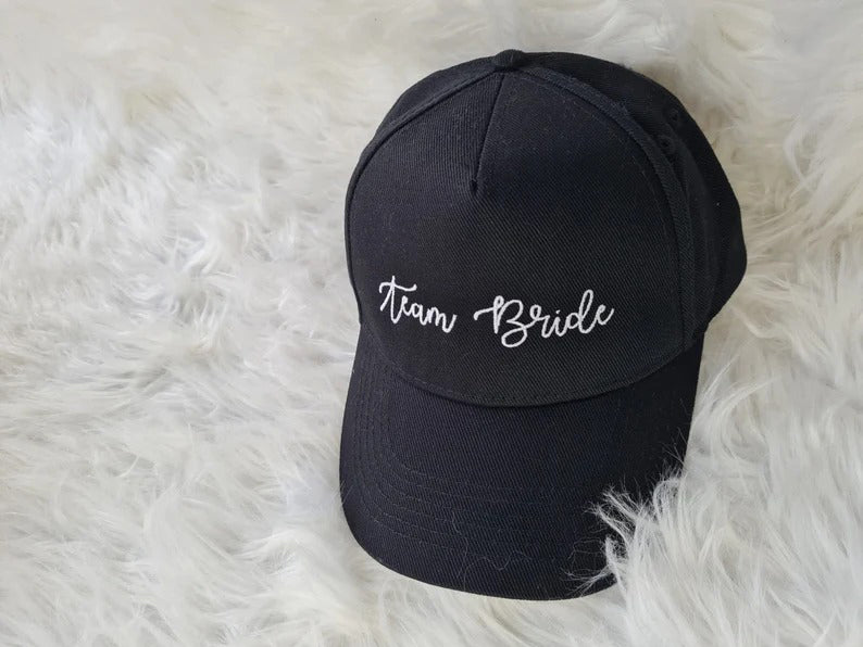 Embroidered Team Bride Baseball Cap, Future Mrs Summer Vintage Hat, Low Profile Bride Anniversary Hat, 6 Panel Snapback Hat Gifts for Bride