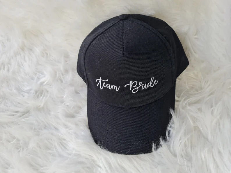 Embroidered Team Bride Baseball Cap, Future Mrs Summer Vintage Hat, Low Profile Bride Anniversary Hat, 6 Panel Snapback Hat Gifts for Bride