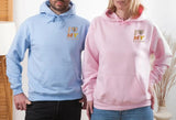 Embroidered I Love My Girlfriend Hoodies, Valentines Day Couple Matching Hoodie, Custom Initials on Sleeve Matching Jumper, Valentines Gift