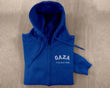 Palestine Gaza Full Zip Hoodie, Embroidered Palestine Name Monogrammed Hoody, Palestine Embroidery Full Zip Hoodie, Adults Unisex Zip Jumper