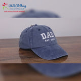 Personalised Dad Embroidered Hat, Custom Dad Est Date Hat, Vintage Baseball Cap for Dad, Father's Day Gift for New Dad, Dad Birthday Gifts